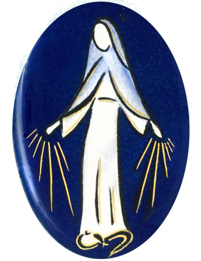 Notre Dame  du Bac 6,4X4,4cm - EMAUX DU LIBAN