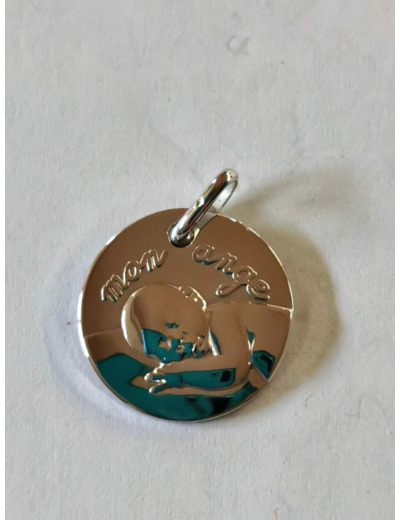 Médaille 16mm en Argent 925 - MON ANGE