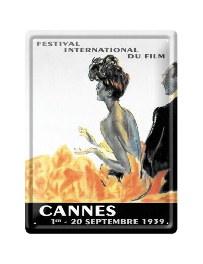 Plaque métal - Festival de Cannes du 1er au 20 septembre 1939 - 40x30 cm.