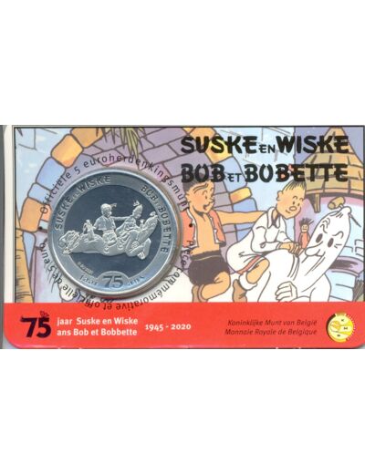 BELGIQUE 2020 5 EURO BO ET BOBETTE COINCARD