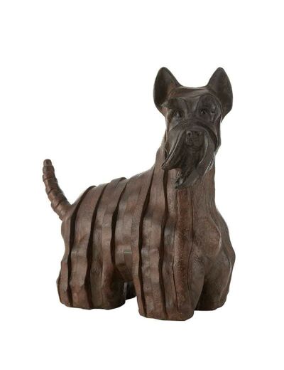 Chien Terrier Ecossais résine marron 44x25x47cm