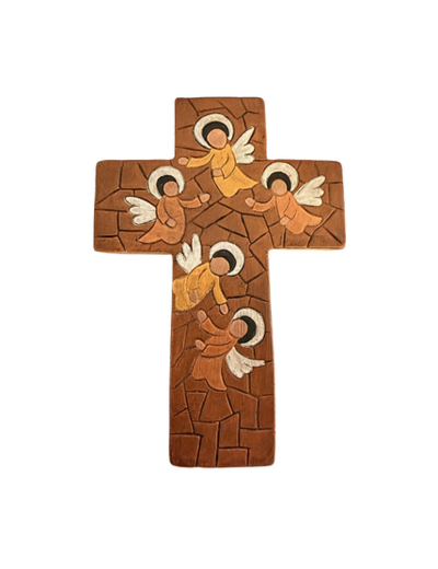 Croix en céramique 15x10cm - 5 ANGES