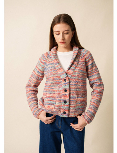 Gilet Zurich en laine multicolore