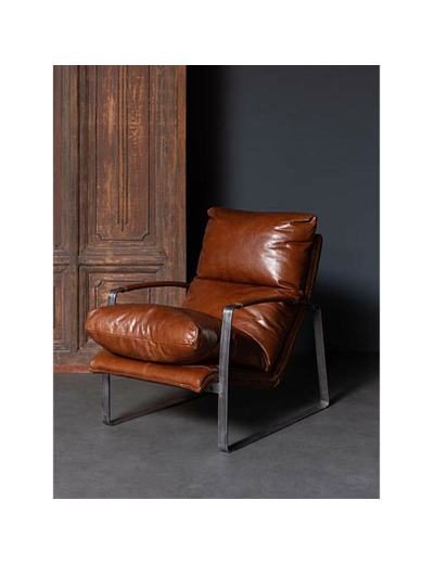 Fauteuil Homy cuir 64x106x76cm