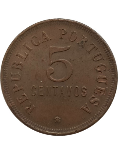 ANGOLA 5 CENTAVOS 1921 TTB+ (W62)