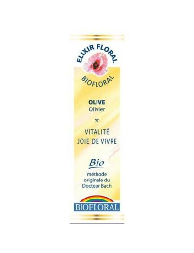 Fleur de Bach Olive, Olivier en compte-gouttes 20 ml