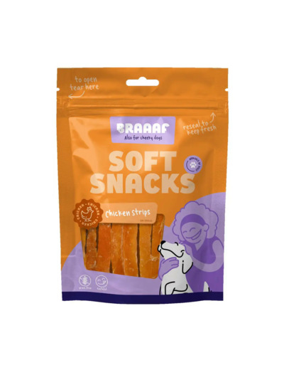 Braaaf Soft Snack bandes de poulet