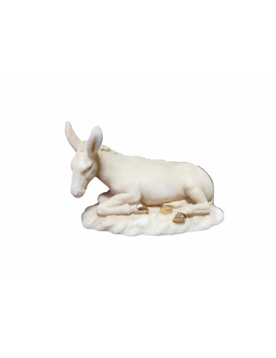 Ane en Albâtre pour crèche 20cm- Beige et Or