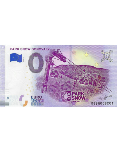 SLOVAQUIE 2019-1 PARK SNOW DONOVALY BILLET SOUVENIR 0 EURO TOURISTIQUE NEUF