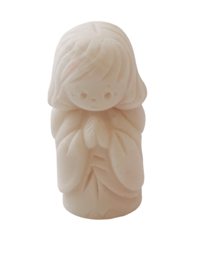Ange Gardien Fille -Statue en albâtre 4,5cm + TULLE
