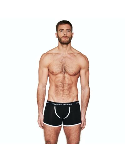 Boxer long uni Garçon Français Noir