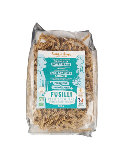 Fusilli Petit Epeautre Demi-Complets 500g Bio