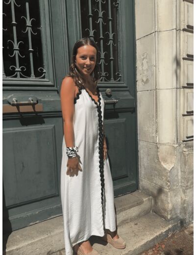 Robe dos nu bretelle - BLANC