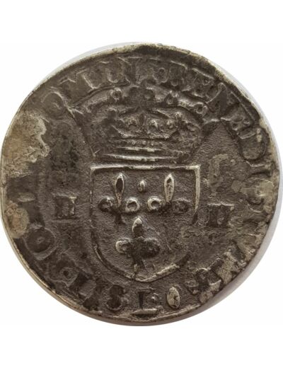 HENRI IV (1589-1610) QUART D'ECU 1597 L (Bayonne) 3ème Type TB-