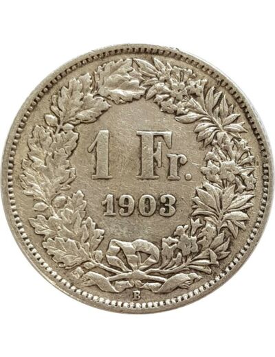 SUISSE 1 FRANC 1903 B TB+ N2