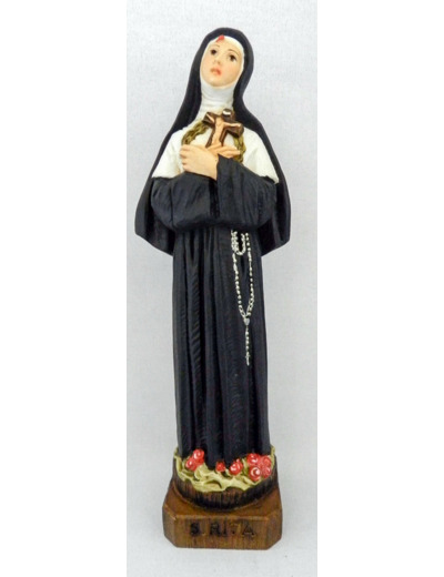 Ste Rita 20 cm - résine peinte main