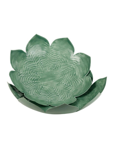 Ensemble 2 centres de table fer Floraly vert 13x40cm