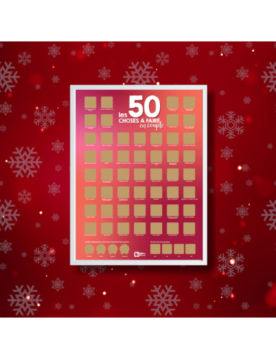 50 choses à faire en couple - Poster à gratter