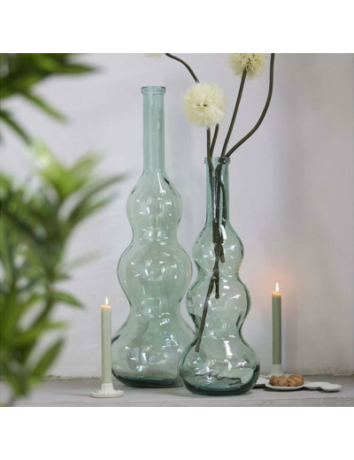 Vase Venerio verre vert 75x27x27cm