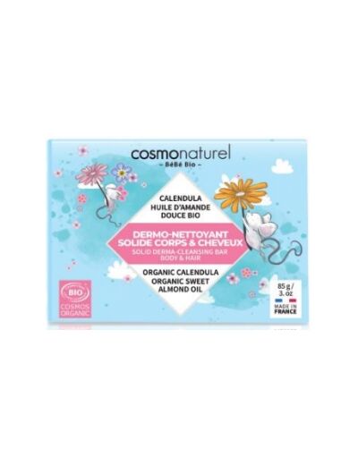 Dermo nettoyant solide corps et cheveux bébé 85g