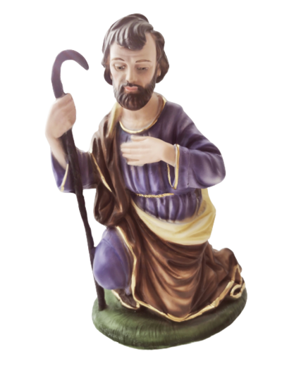 St Joseph plâtre polychrome  30cm