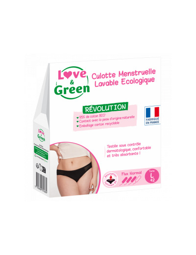 Culotte Menstruelle Lavable Ecologique Taille 42 Flux normal