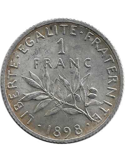 FRANCE 1 FRANC SEMEUSE 1898 SUP rayures