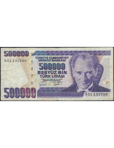 TURQUIE 500000 LIRA L.1970 (1998) Série K51 TTB (W212)