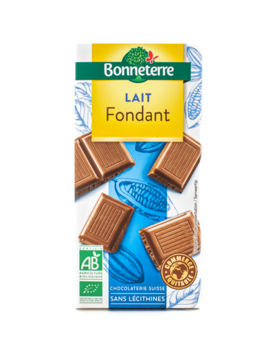 Tablette de Chocolat au Lait Fondant Bio 100g