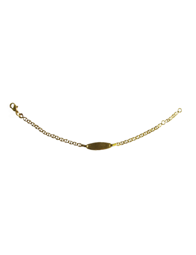 Bracelet en Plaqué Or - IDENTITE BB MARINE 16 CM