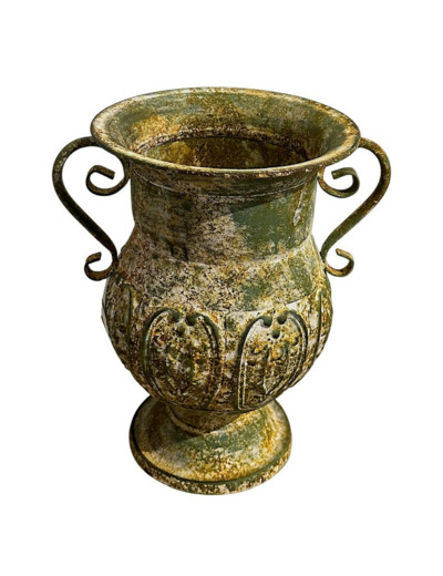 Vase jardin patiné 24x19x28cm