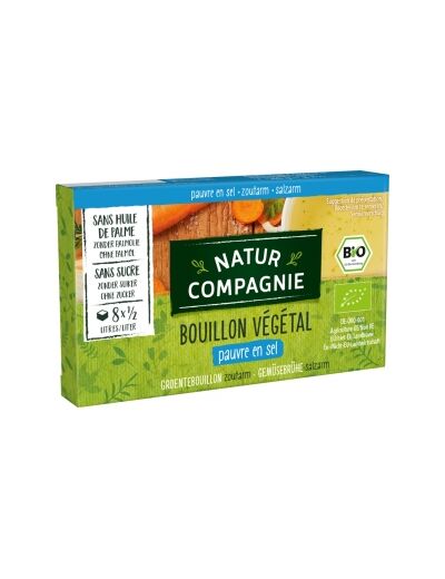 Bouillon cube végétal pauvre en sel 68g