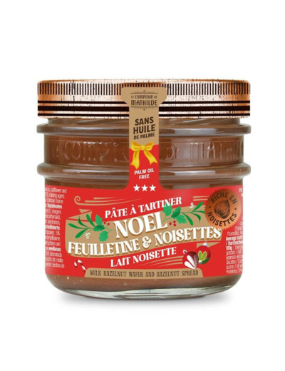 Pâte à Tartiner Lait Noël Feuilletine et Eclats de Noisettes 250G