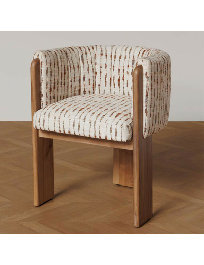 Chaise Amphitryon Beige Bois d'Acacia 60x63x77cm