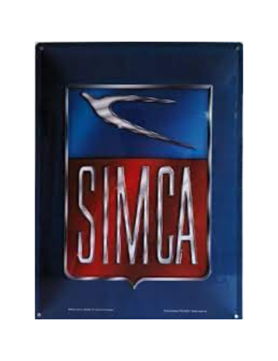 Plaque métal Simca - 40 x 30 cm