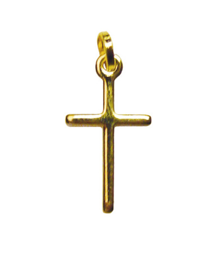 Croix en Métal Doré Poli 20mm