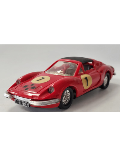 FERRARI 246 GTS ROUGE NOREV PLASTIQUE 1/43 SANS BOITE