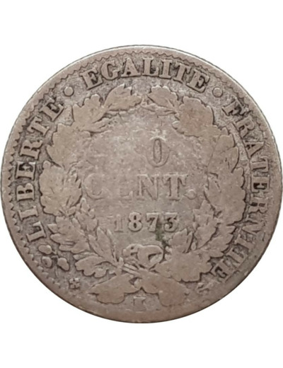 FRANCE 50 CENTIMES CERES 1873 K B+ TRES RARE