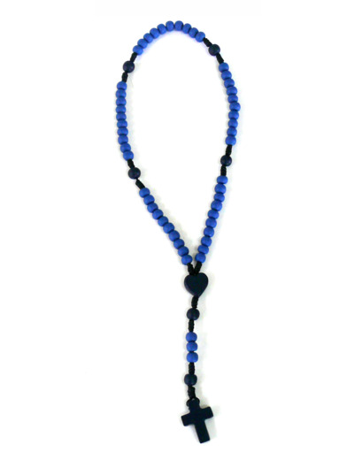Chapelet bleu foncé Environ 23cm