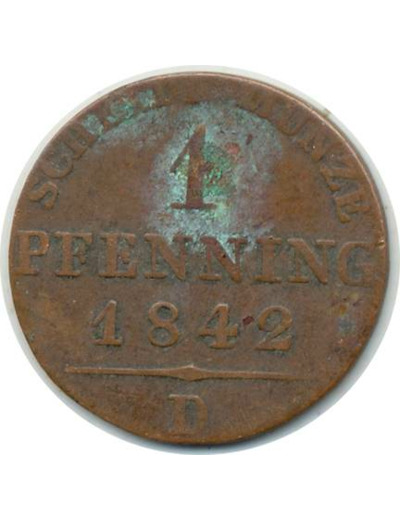 ALLEMAGNE PRUSSE 1 PFENNIG 1842 D TB (W430)