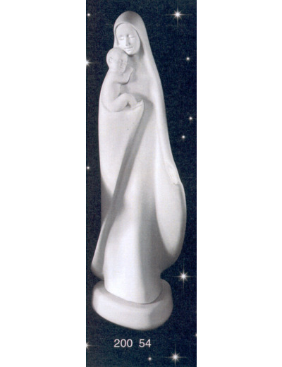 Vierge à l'enfant sur socle-porcelaine- 54cm