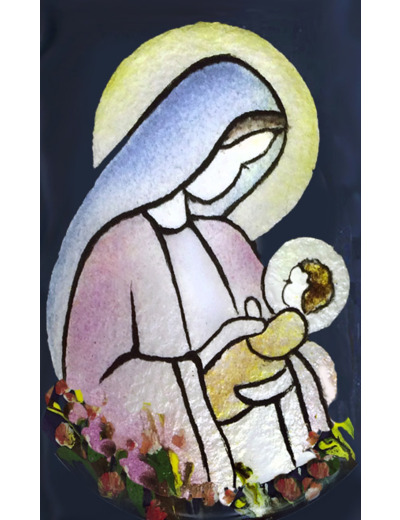 Divine mère 9,5X5,5cm - EMAUX DU LIBAN