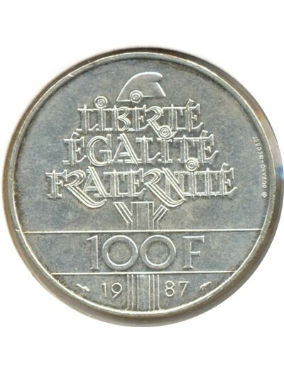 FRANCE 100 FRANCS LAFAYETTE 1987 TTB+ (G902)