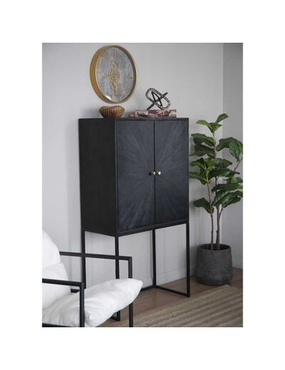 Armoire noire 80x42x150cm