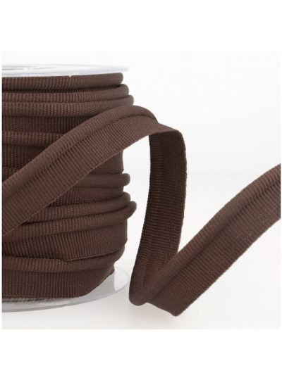Simple passepoil marron C56 8mm 100%polyester le mètre