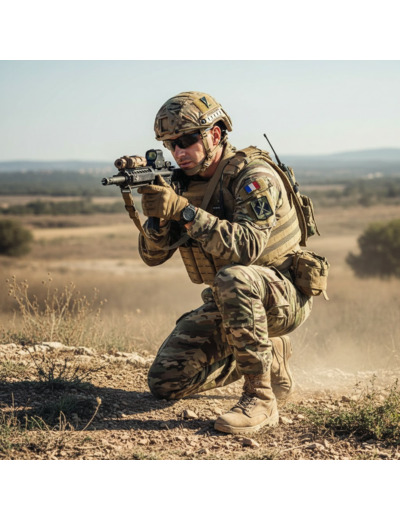 Gilet porte-plaques tactique Cordura 500D laser cut (coyote)