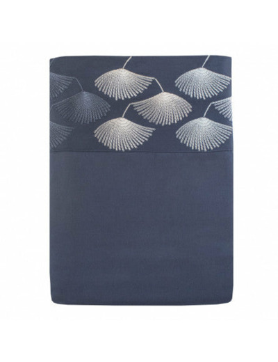 Drap plat PISTIL BLEU NUIT Garnier-Thiebaut