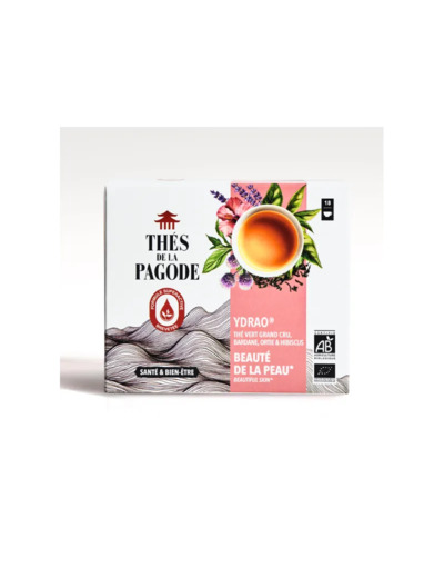 Ydrao-Thé vert bio pour la peau-18 sachets-Thés de la Pagode