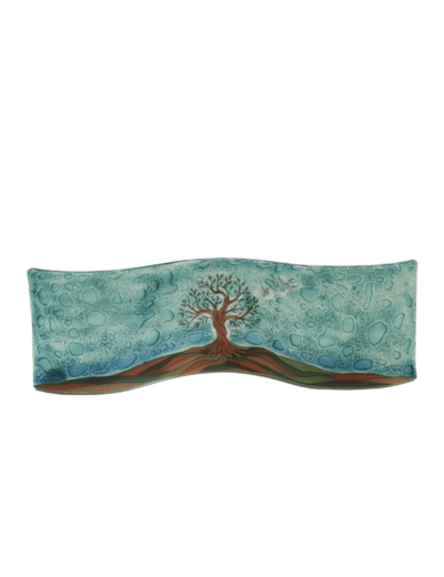 Vague en verre à poser 21 X 7cm- ARBRE DE VIE