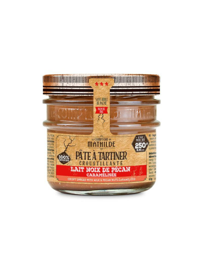 Pâte à tartiner Croustillante Lait Noix de Pecan Caramélisées 250G